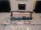 York Bench,  Bars & Cast Iron Weights Totalling 69 kg!