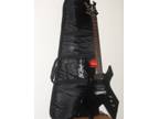 BC Rich Warlock Guitar (Black w/ Padded case & strap)